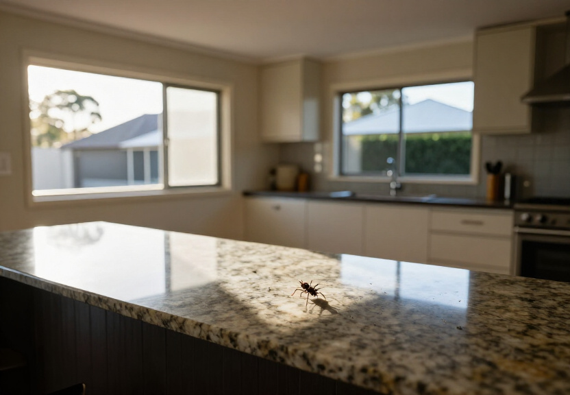 Spider-free eaves in Sandy Point after treatment